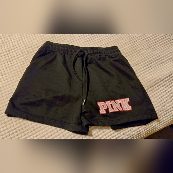 PINK Victoria's Secret Black Athletic Shorts with Elastic Waistband - Picture 2 of 3